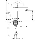Смеситель Hansgrohe Metris S 31068000 для раковины