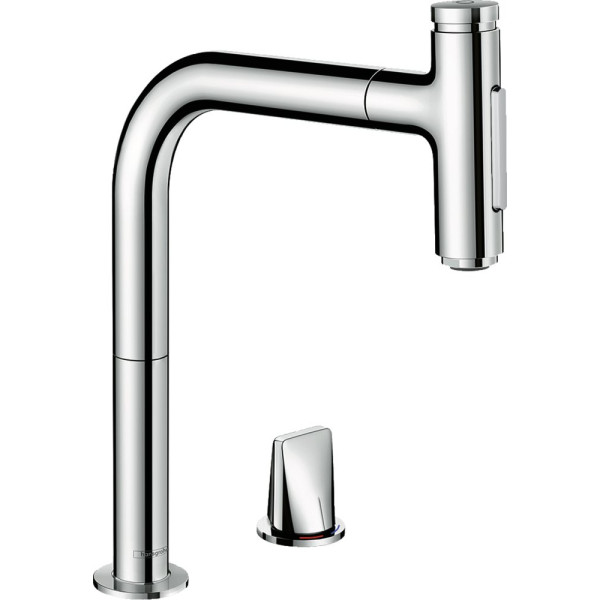 Смеситель Hansgrohe Metris Select M71 73819000 для кухонной мойки, хром