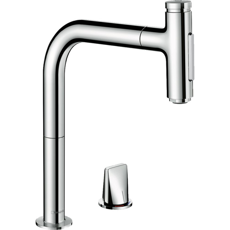 Смеситель Hansgrohe Metris Select M71 73819000 для кухонной мойки, хром