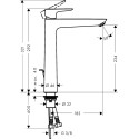 Смеситель Hansgrohe Talis E 71716340 для раковины с донным клапаном