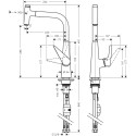 Смеситель Hansgrohe Talis Select M51 72826800 для кухонной мойки, сталь