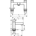 Смеситель Hansgrohe Vernis Shape 71452670 на борт ванны, черный