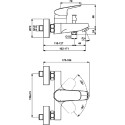 Смеситель Ideal Standard Ceraflex B1721AA для ванны с душем