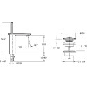 Смеситель Jacob Delafon Stance E14761-CP для раковины