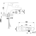 Смеситель Lemark Luna LM4115C для ванны с душем