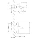 Смеситель Lemark Point LM0314C для ванны с душем + душевая штанга