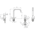 Смеситель Migliore Kvant ML.KVT-2756.CR на борт ванны