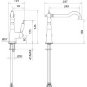 Смеситель Migliore Oxford ML.CUC-6382.BI.DO для кухонной мойки, золото, белый