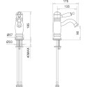 Смеситель Migliore Oxford ML.OXF-6362.BI.DO для раковины, золото