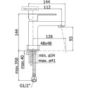 Смеситель Paffoni Elle EL071CR для раковины