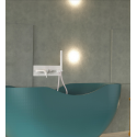 Смеситель Paffoni Light LIG001BO с ВНУТРЕННЕЙ ЧАСТЬЮ, для ванны с душем, белый