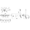 Смеситель Paffoni Light LIG001CR С ВНУТРЕННЕЙ ЧАСТЬЮ, для ванны с душем