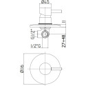 Смеситель Paffoni Light LIG011CR С ВНУТРЕННЕЙ ЧАСТЬЮ, для душа