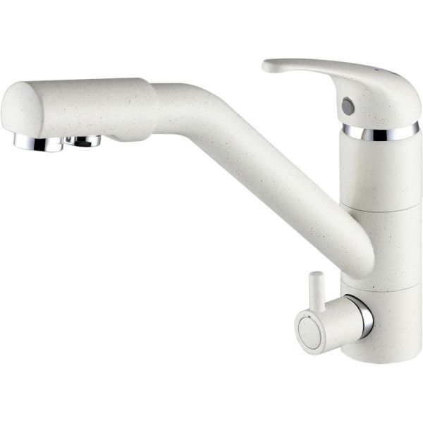 Смеситель Paulmark Hessen He213017-331 для кухонной мойки, белый