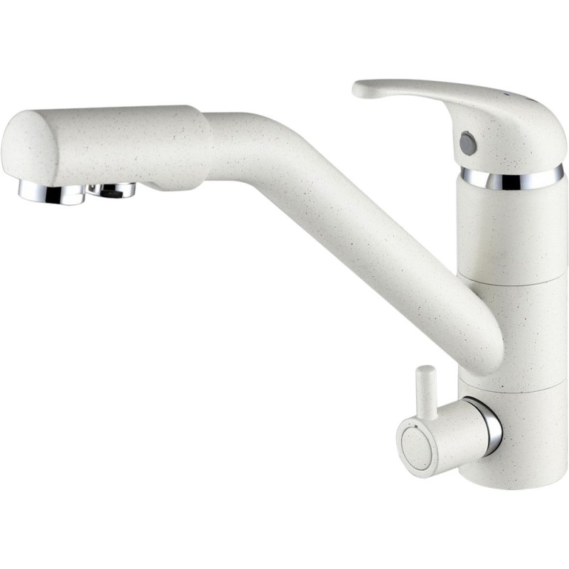 Смеситель Paulmark Hessen He213017-331 для кухонной мойки, белый