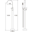Смеситель Swedbe Spira 4003 напольный