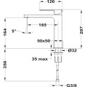 Смеситель TEKA Soller 853861250 для раковины