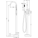 Смеситель Timo Saona 2300/03Y-CR напольный, для ванны с душем