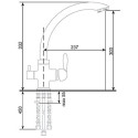 Смеситель Ulgran U-017 342 графитовый, для кухонной мойки