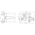 Смеситель Villeroy & Boch Subway 2.0 TVT10200300061 для ванны с душем