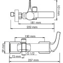 Смеситель Wasserkraft Sauer 7101 для ванны с душем
