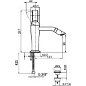Смеситель Webert Opera OA830102980 розовое золото, для раковины