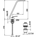 Смеситель Webert Wolo WO830402564 черный, для раковины