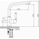 Смеситель Zorg Clean Water ZR 313 YF-33 NICKEL для кухонной мойки