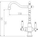 Смеситель Zorg Sanitary ZR 336 YF-50 satin для кухонной мойки