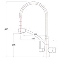 Смеситель Zorg Sanitary ZR 338-8 YF для кухонной мойки