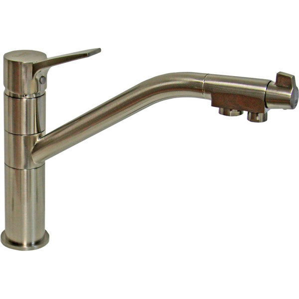 Смеситель Zorg Sanitary ZR 401 KF nickel для кухонной мойки