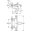 Термостат Grohe Grohtherm 800 34576000 для ванны с душем + средство для металлических поверхностей