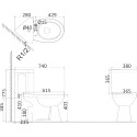 Унитаз-компакт Creo Project PR1002 угловой, горизонтальный выпуск