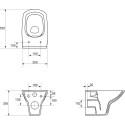 Унитаз подвесной Cersanit Carina Clean On DPL EO