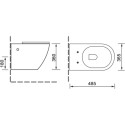 Унитаз подвесной SantiLine SL-5005MRB с микролифтом, под мрамор