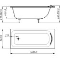 Ванна из искусственного камня Фэма Алассио 160x75 ручки золото