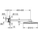 Верхний душ Grohe Rainshower SmartActive 310 26475A00 темный графит