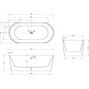 Акриловая ванна Abber AB9209B