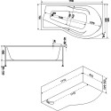 Акриловая ванна Bas Капри R с г/м