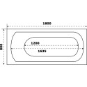 Акриловая ванна Bas Нирвана 180x80