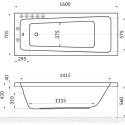 Акриловая ванна Excellent Ava WAEX.AVA16.NANO 160x70