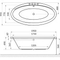 Акриловая ванна Excellent Lumina WAEX.LUM19.LINE 190x95