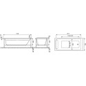 Акриловая ванна Jacob Delafon Spacio E6D161RU-00 170х75 с каркасом + слив-перелив