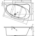 Акриловая ванна Riho Lyra 140x90 L