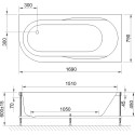 Акриловая ванна Royal Bath Azur RB 614203 R 170 см