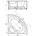 Акриловая ванна Акватек Поларис – 2 POL2-0000041 160x160 вклеенный каркас