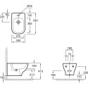 Биде подвесное Jacob Delafon Struktura EMC0002