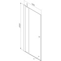 Душевая дверь в нишу AM.PM Inspire S W51G-E3D9-200-CT 120 см