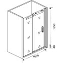 Душевая дверь в нишу Good Door Galaxy WTW-160-C-CH профиль хром