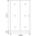 Душевая дверь в нишу Good Door Latte WTW-140-G-WE